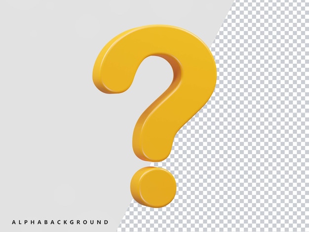 PSD question icon 3d