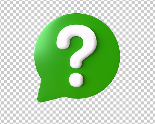 PSD question label ask mark 3d icon