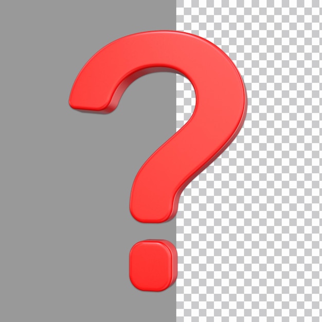 Question mark 3d icon