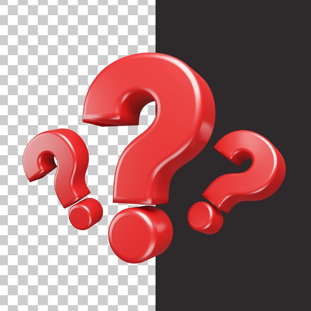 Question mark in 3d rendering