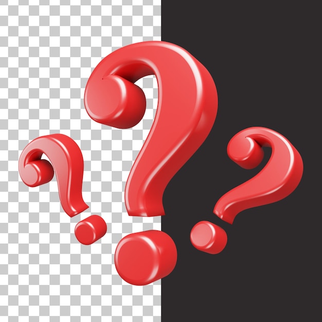 PSD question mark in 3d rendering