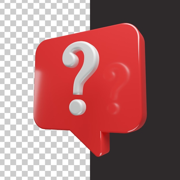 PSD question mark in 3d rendering