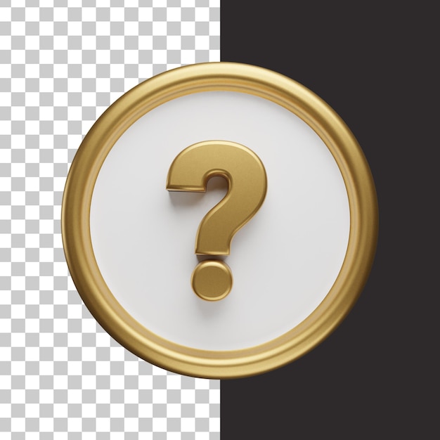 Question mark in 3d rendering