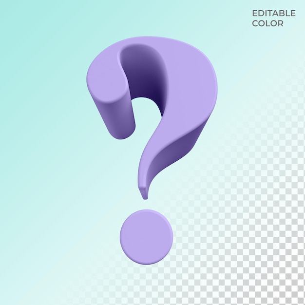 PSD question mark 3d secene creator