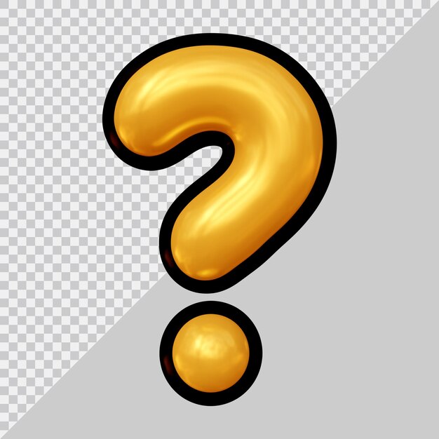 Question mark or ask symbol in 3d render