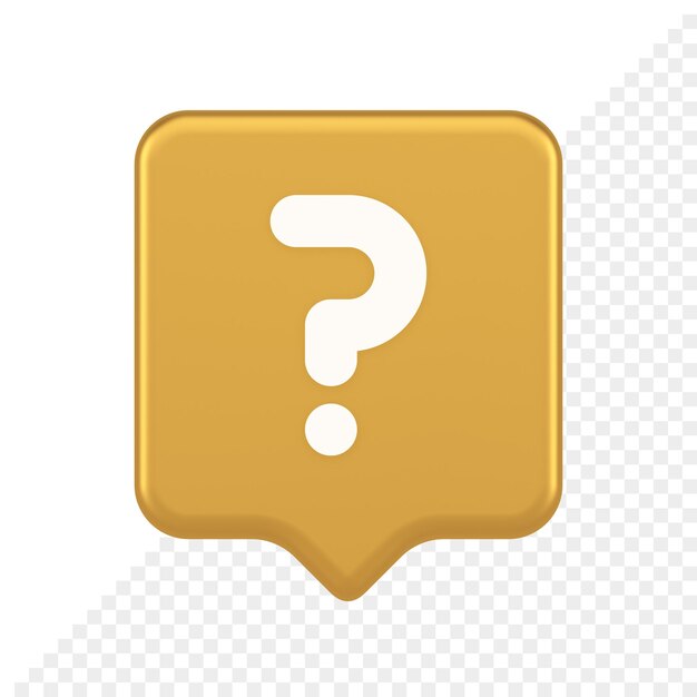 question mark button advise attention answer faq point internet info support 3d speech bubble icon