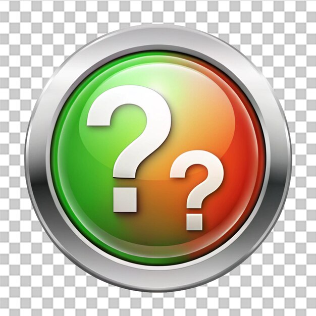 Икона поддержки кнопки с вопросительным знаком FAQ изолирована на прозрачном фоне