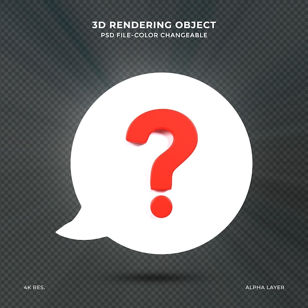 Question Mark Icon Sign and Symbol for Design Presentation Website or Ui Elements 3d ui icon