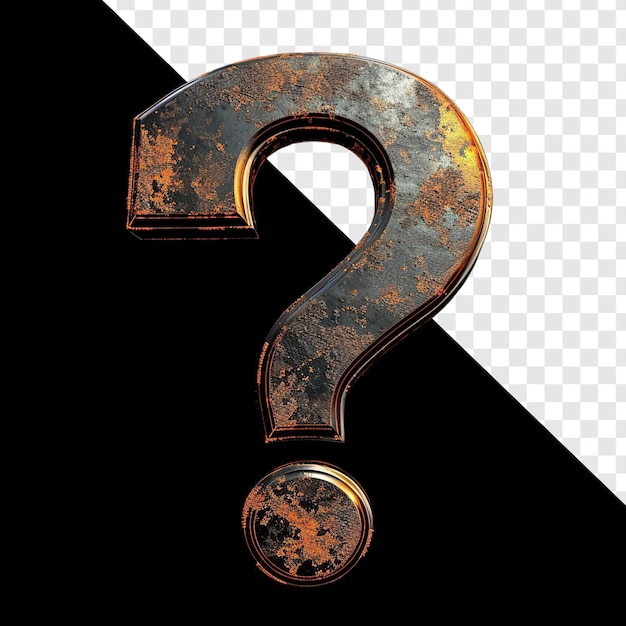 Question mark logo design on transparent background