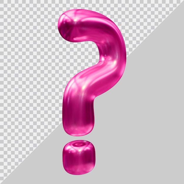Question mark symbol in 3d render