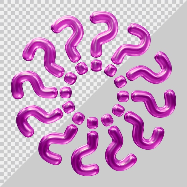 Question mark symbol in 3d render