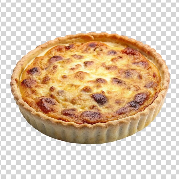 Quiche lorraine geïsoleerd op een doorzichtige achtergrond