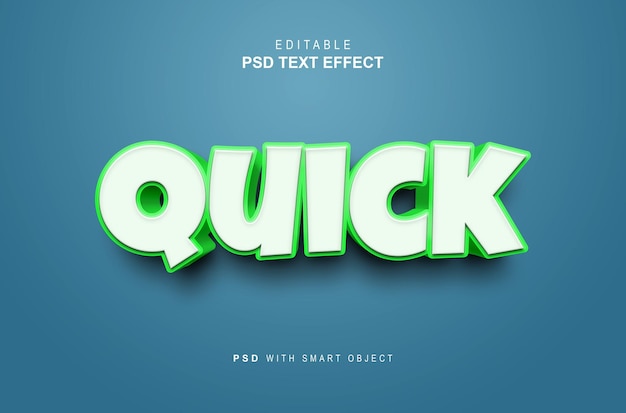 PSD quick style 3d text effect