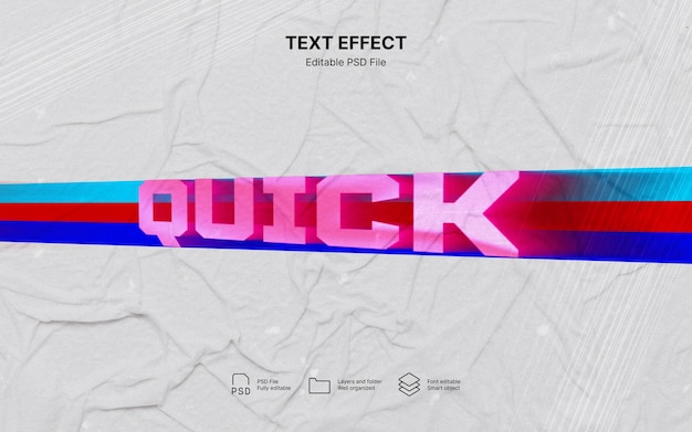 Quick text effect