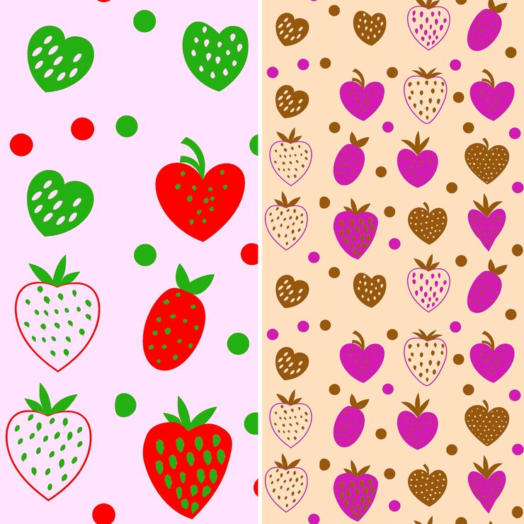 PSD quinceanera fruit with heart shaped silhouette and festive d tropical fruit pattern vector design