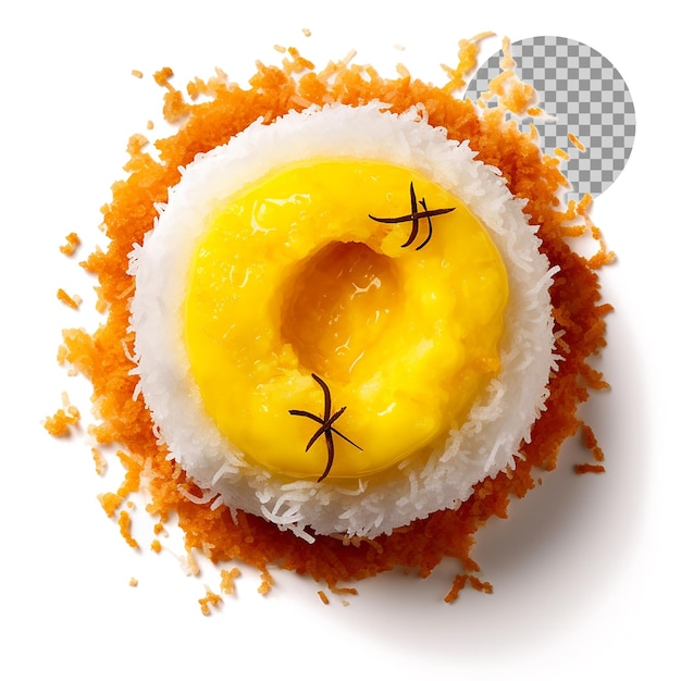 PSD quindim brazilian baked dessert on transparent background