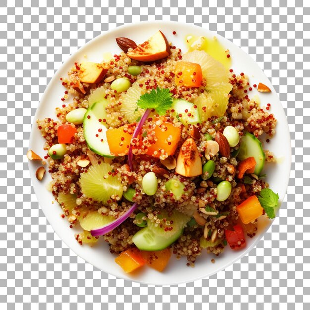 PSD quinoa salad on transparent background