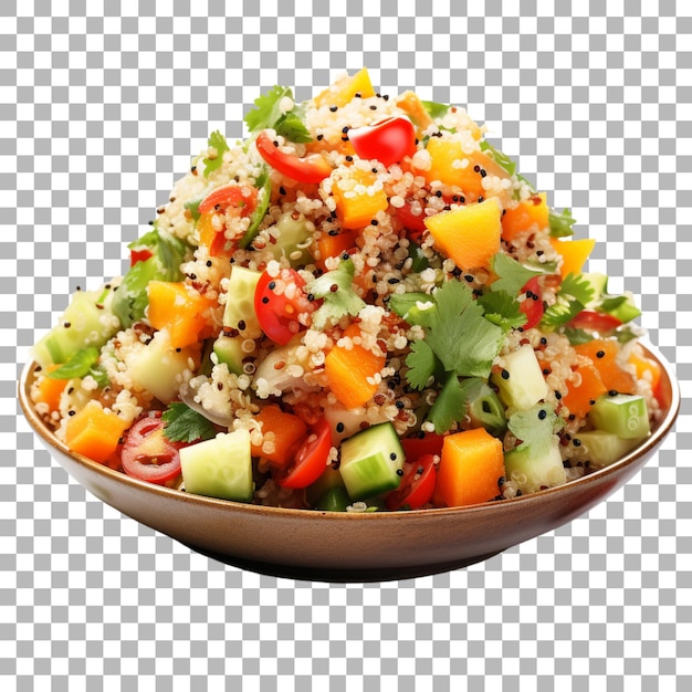 PSD quinoa salad on transparent background