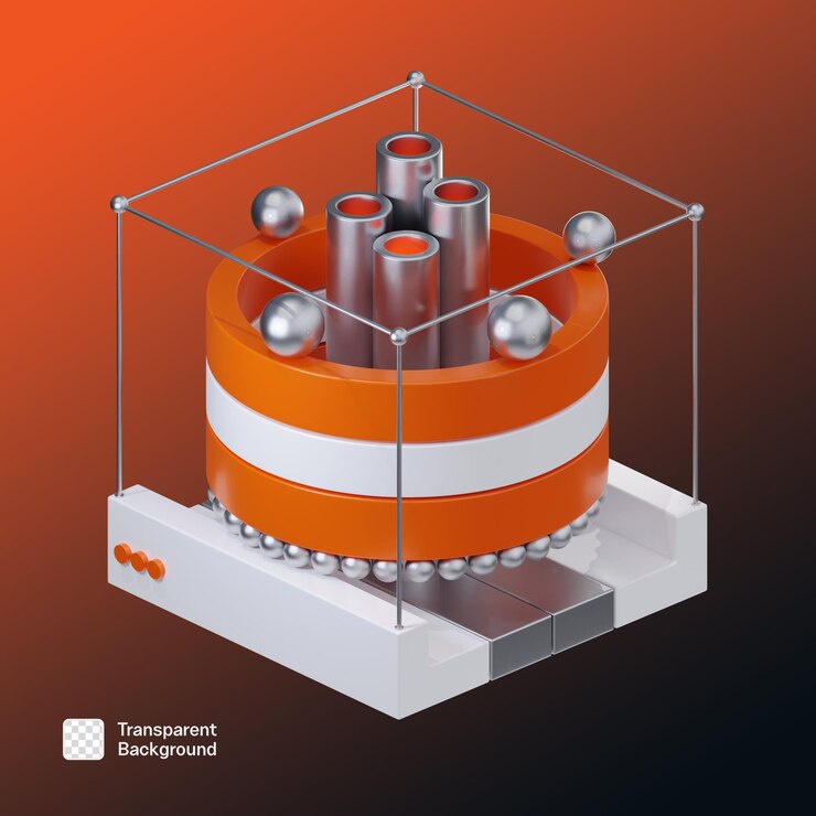 PSD quory technology 3d icon png template