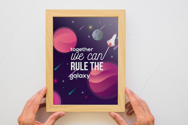 PSD quote and frame mockup concept