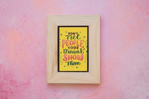 quote and frame mockup concept