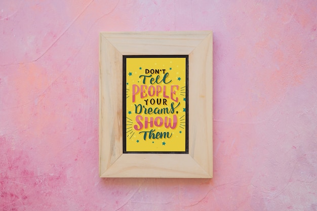 PSD quote and frame mockup concept