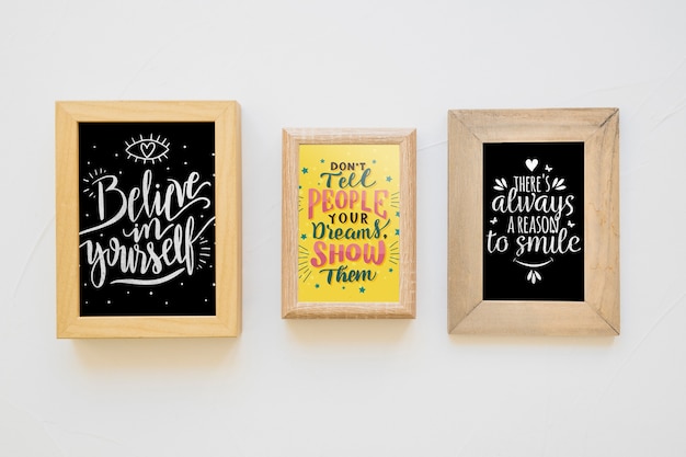 quote and frame mockup