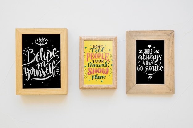 PSD quote and frame mockup