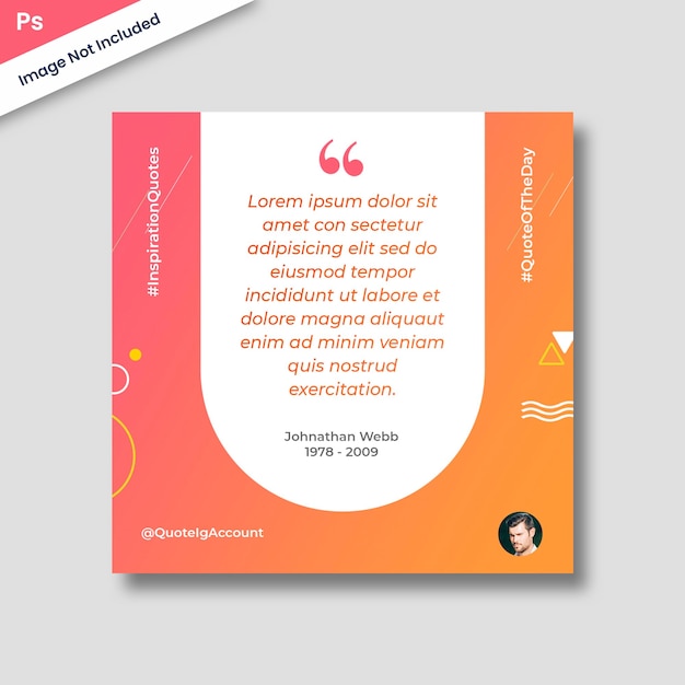 PSD quote instagram template