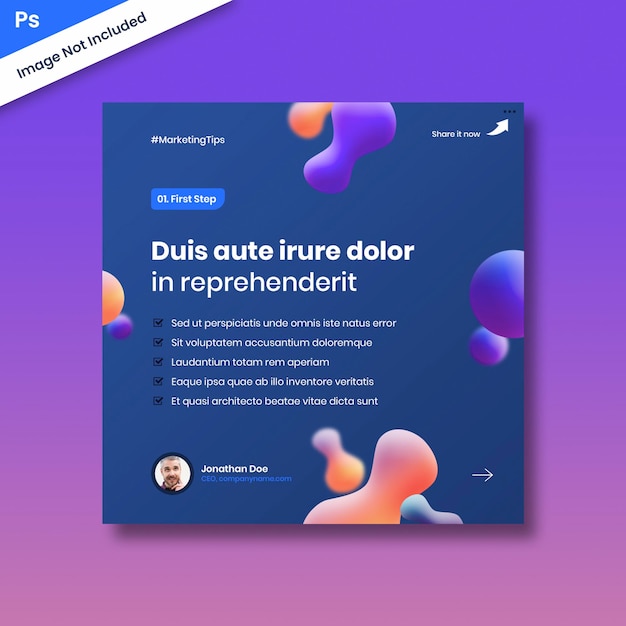 PSD quote instagram template