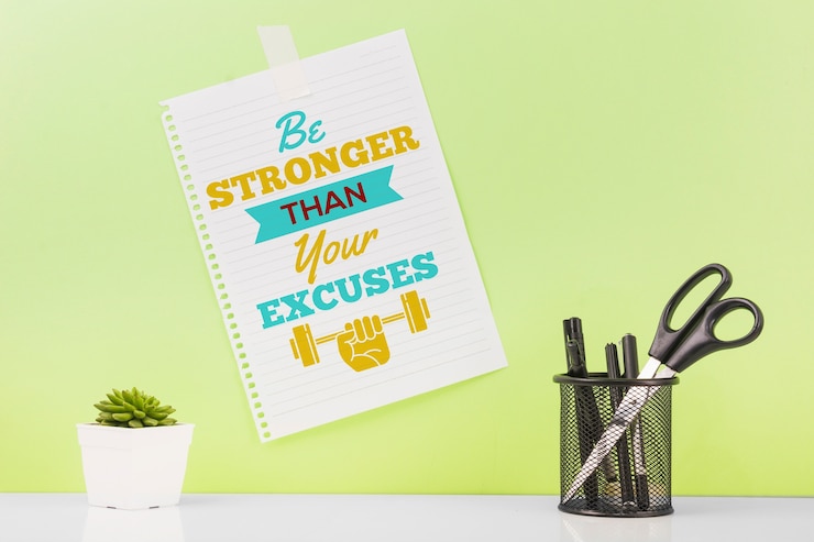 PSD quote mockup on paper