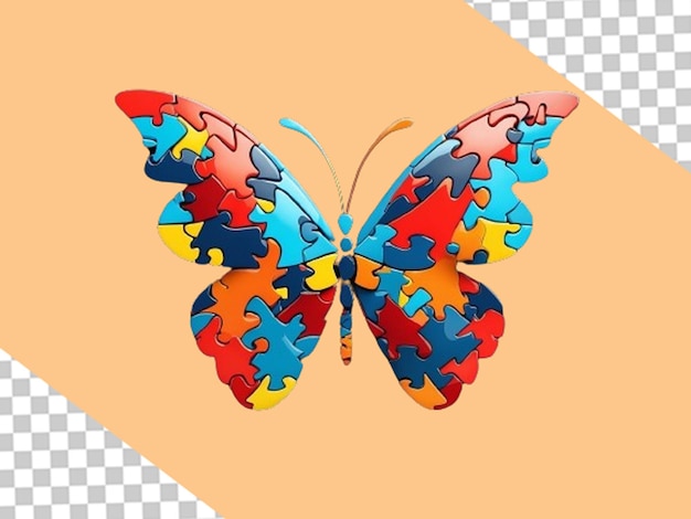 오티즘에 대한 인식에 대한 퍼즐 나비 (flattering Hope Pullz Puzzle Butterfly For Autism Awareness Pngquot)