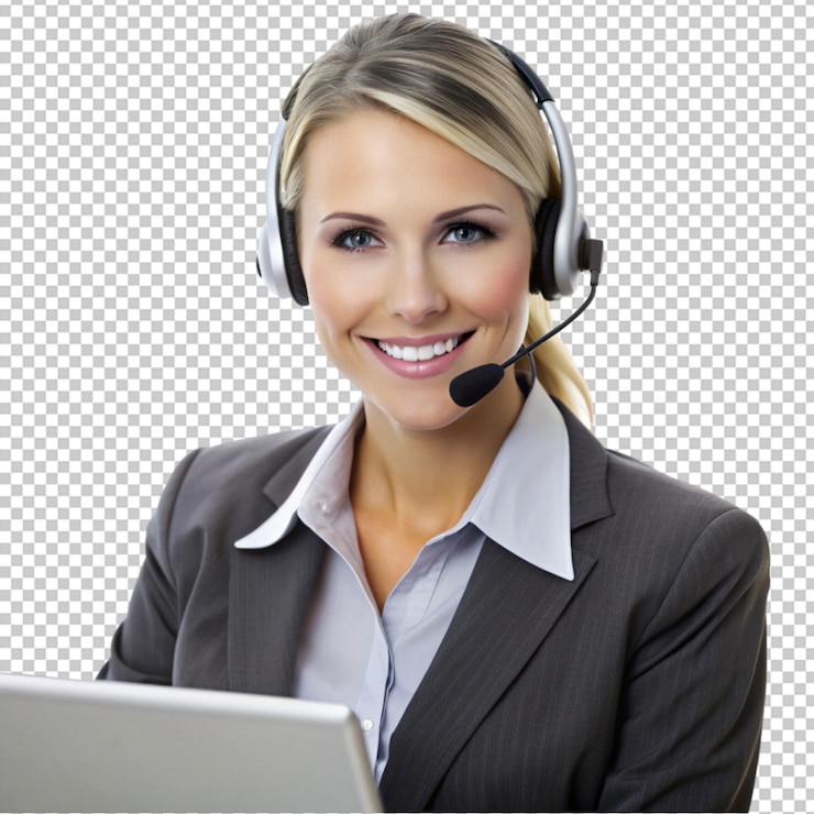 PSD quotwoman with headsetquot