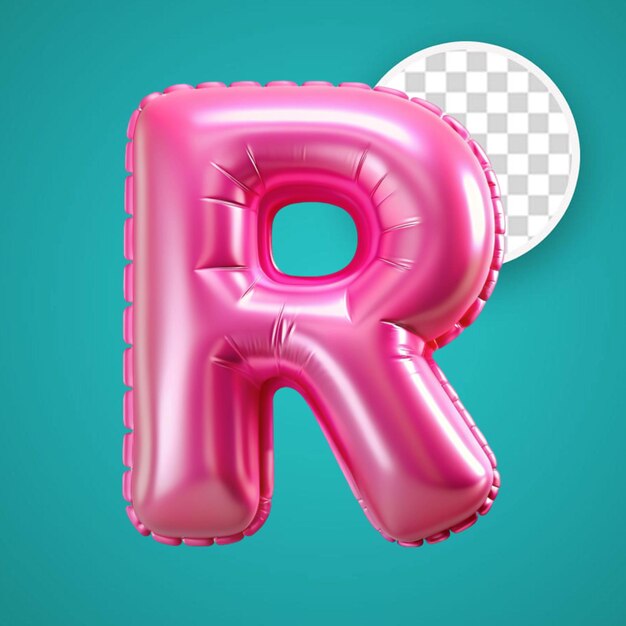 PSD r balloon font 3d rendering