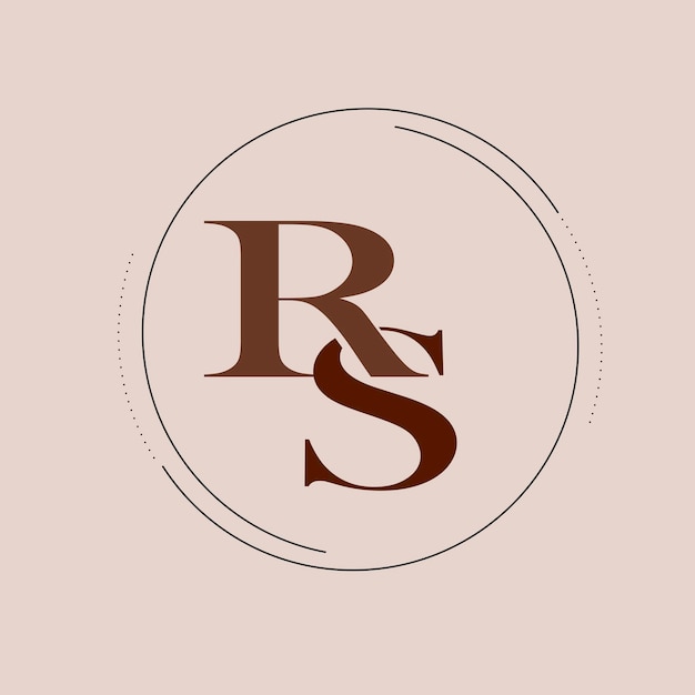 PSD r s logo simple and asthetic