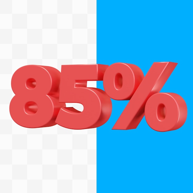 PSD rabat 85% renderowania 3d