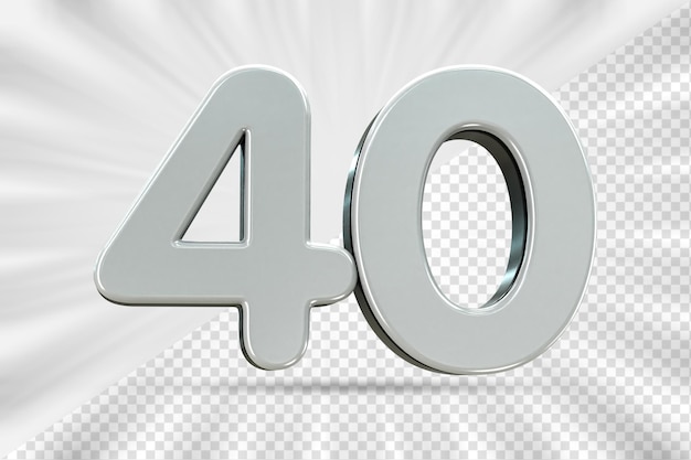 Rabat sprzedaży 3d Numer 40 procentowy znaczek cenowy dla koncepcji promocji sprzedaży zniżkowej przez renderowanie 3d