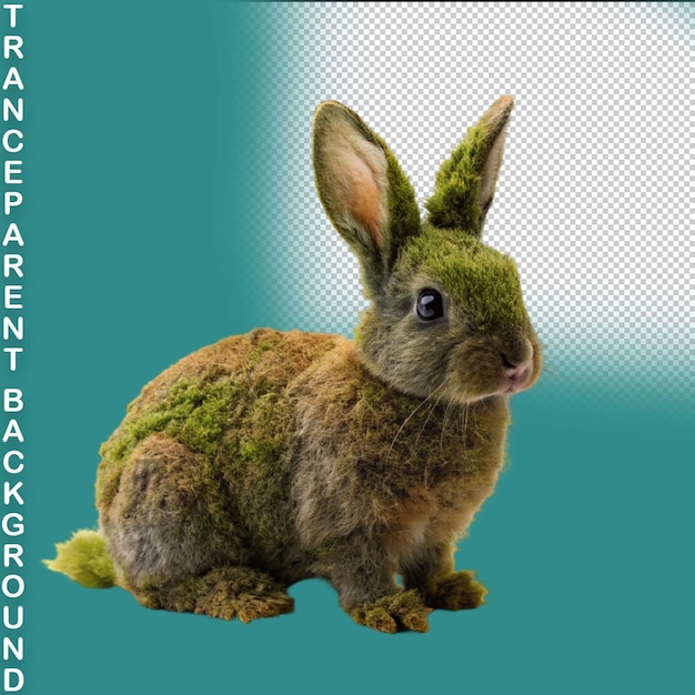 PSD 투명한 배경에 고립된 토끼