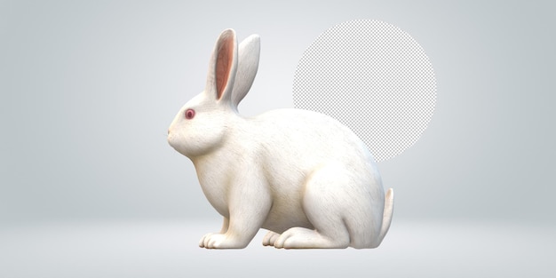 PSD rabbit isolated on a transparent background