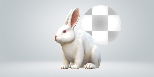 PSD rabbit isolated on a transparent background