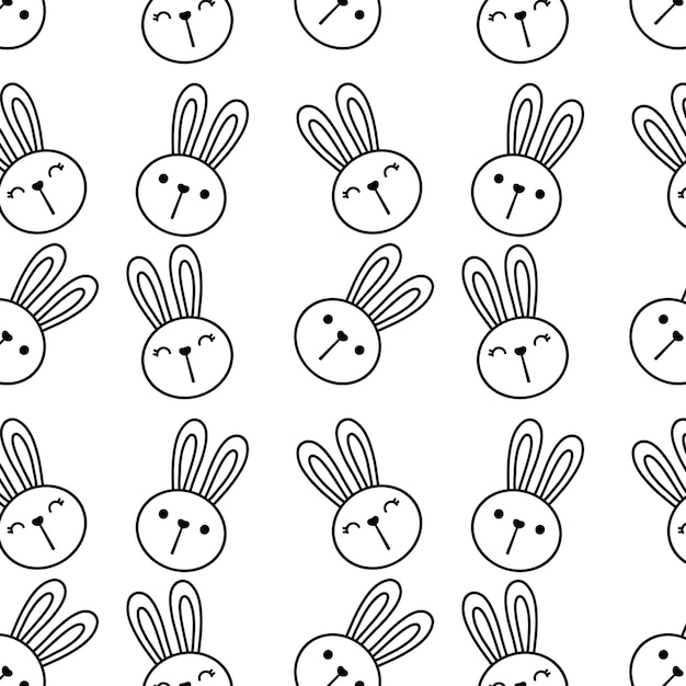 Rabbit outline repeating pattern