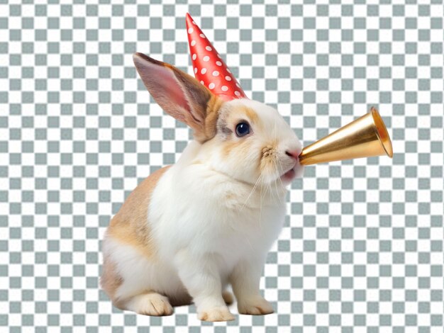 PSD rabbit on transparent background