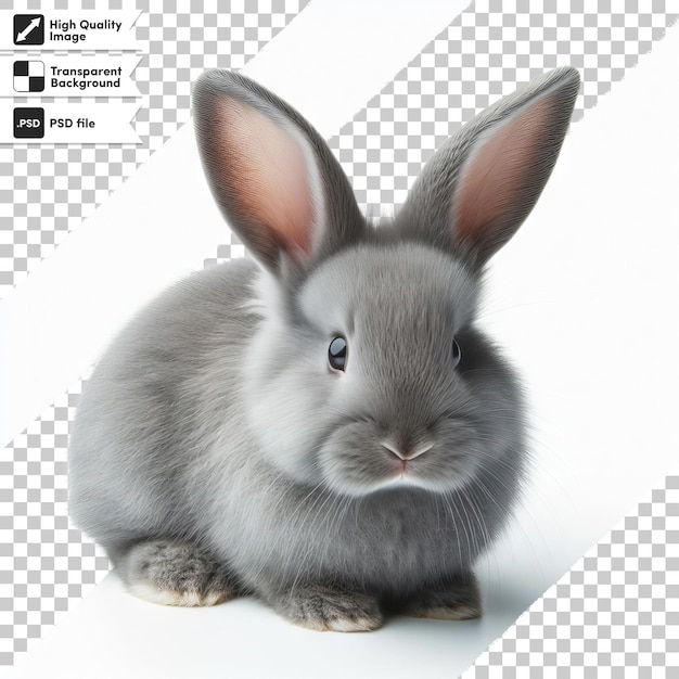 A rabbit with a black eye and a white background with a black box on it