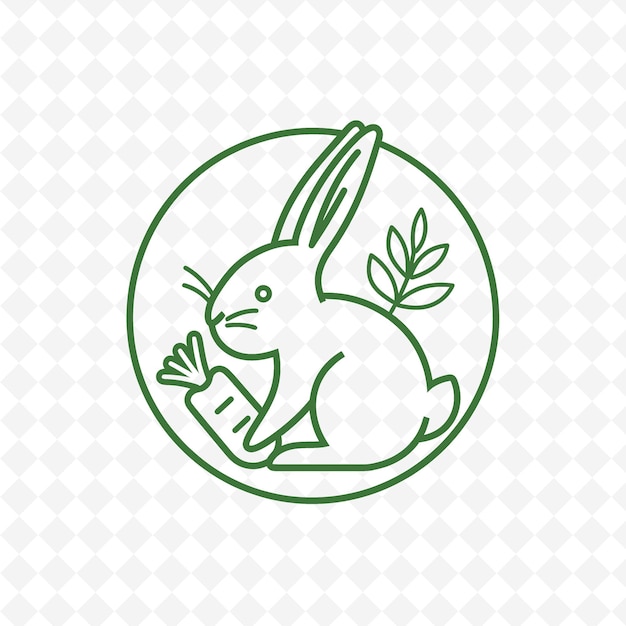 PSD a rabbit with a leaf on its head