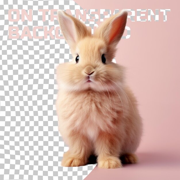 PSD a rabbit with a pink background that says  the back of it