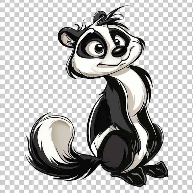 PSD raccoon raising hand cartoon personage