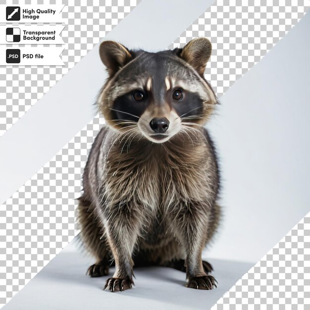 PSD a raccoon with a picture of a raccoon on it