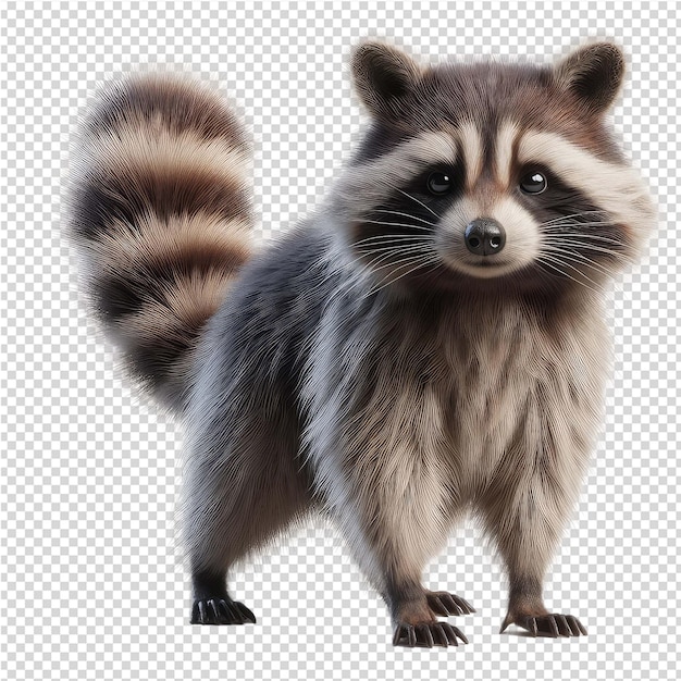 PSD a raccoon with a tail that says raccoon