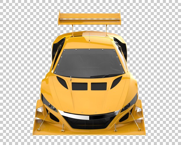 race car on transparent background. 3d rendering - illustration