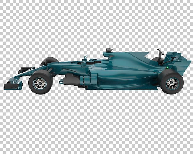 PSD race car on transparent background. 3d rendering - illustration